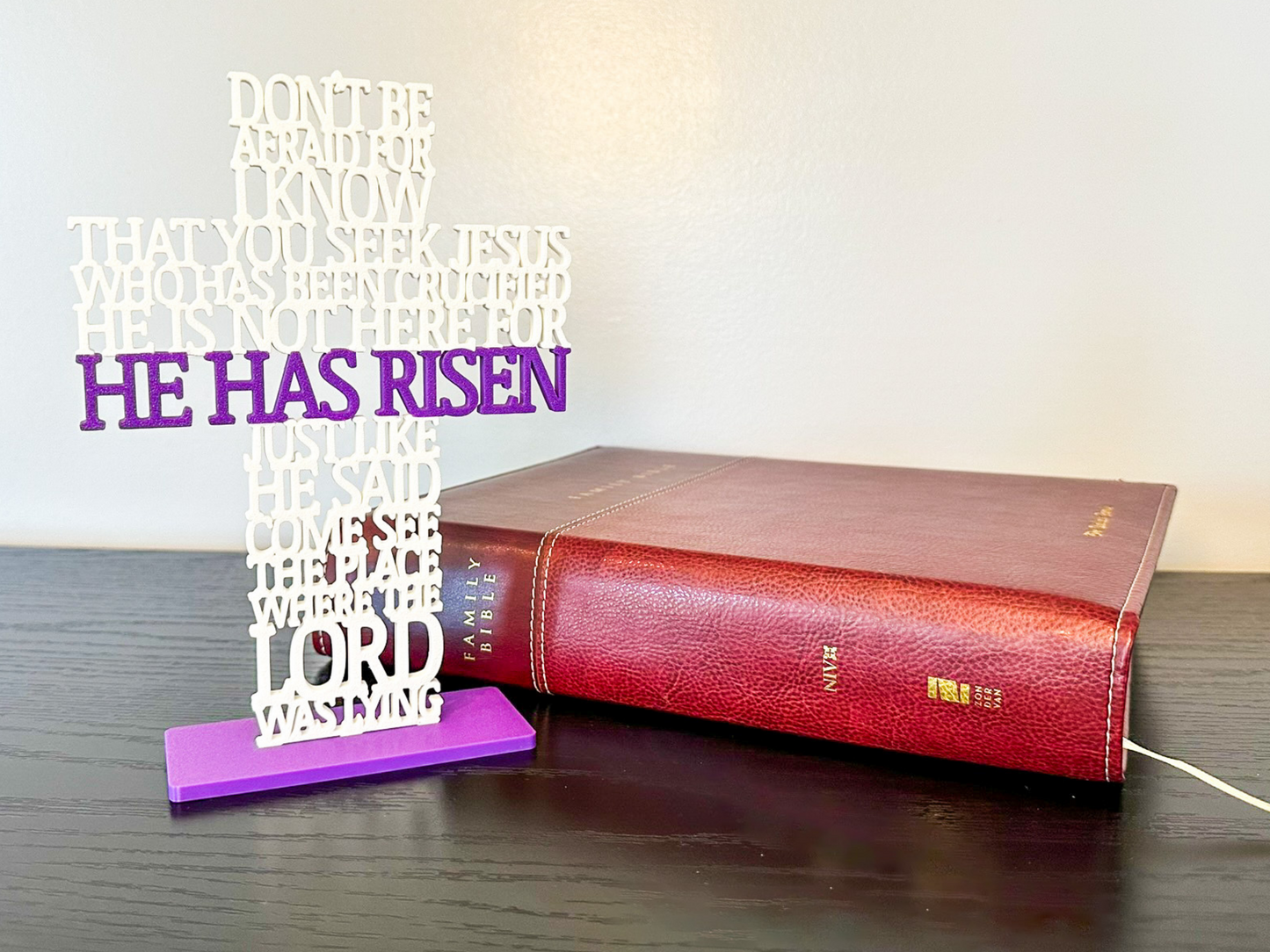 He Has Risen Cross - 3D Printed