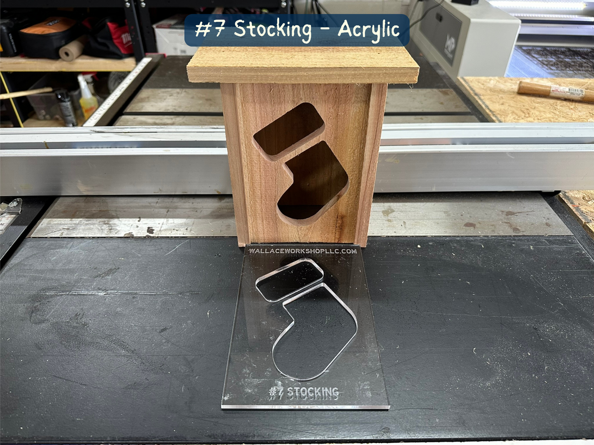 Christmas Lantern Router Template – Acrylic 5.5" X 8" Holiday Wood Carving Pattern For String Lights Design