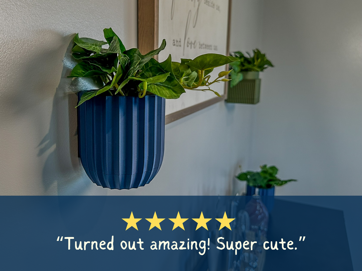 Wall Mounted Indoor Planter with Hidden Drip Tray