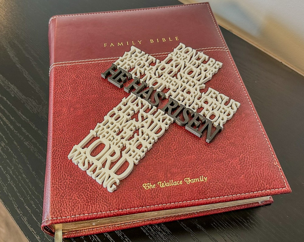 He Has Risen Cross - 3D Printed