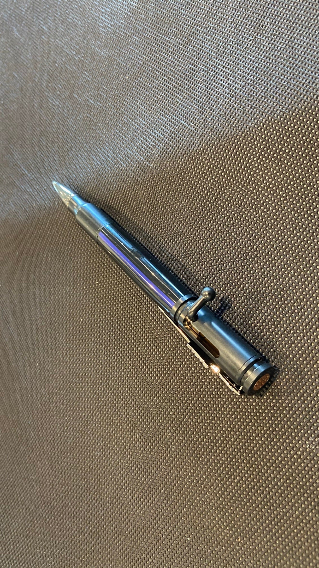 Thin Blue Line - 30 Caliber Bolt Action Black Enamel Bullet Cartridge Pen