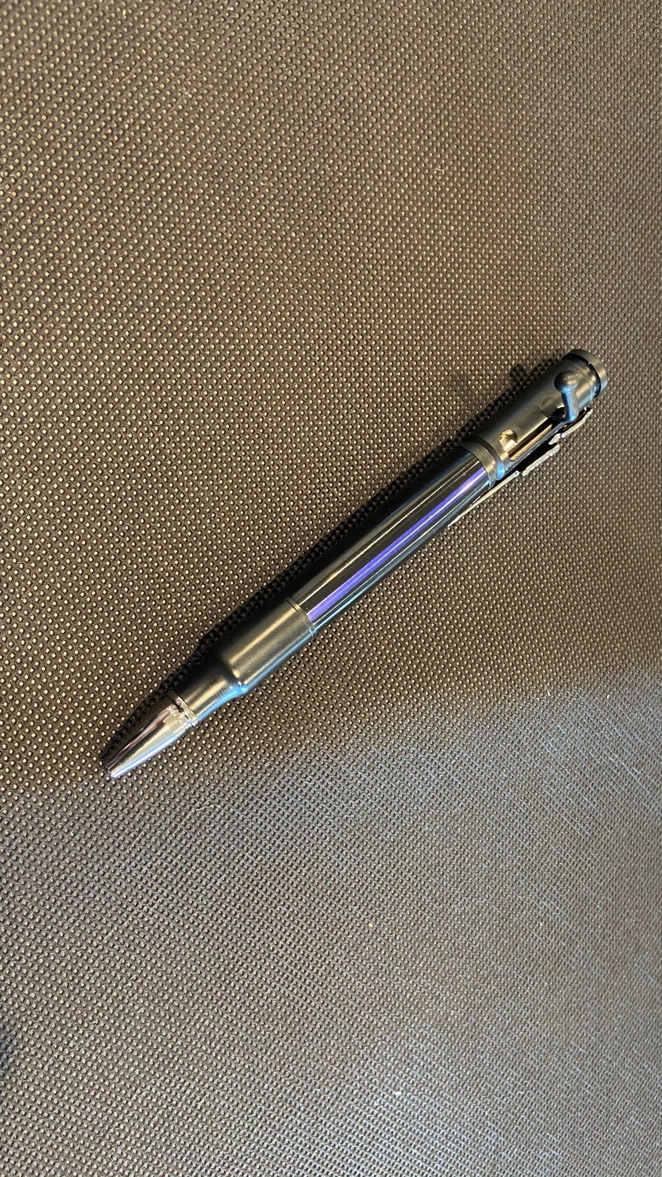 Thin Blue Line - 30 Caliber Bolt Action Black Enamel Bullet Cartridge Pen