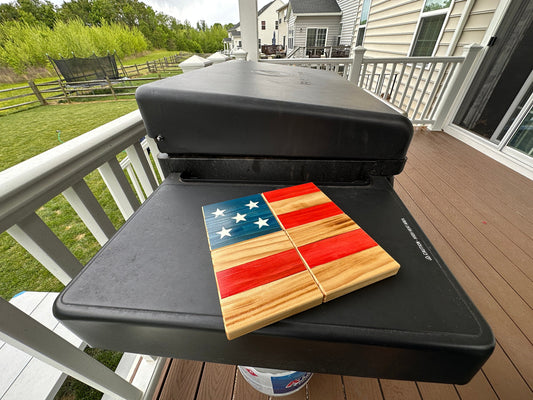 Rustic American Flag Coaster Set