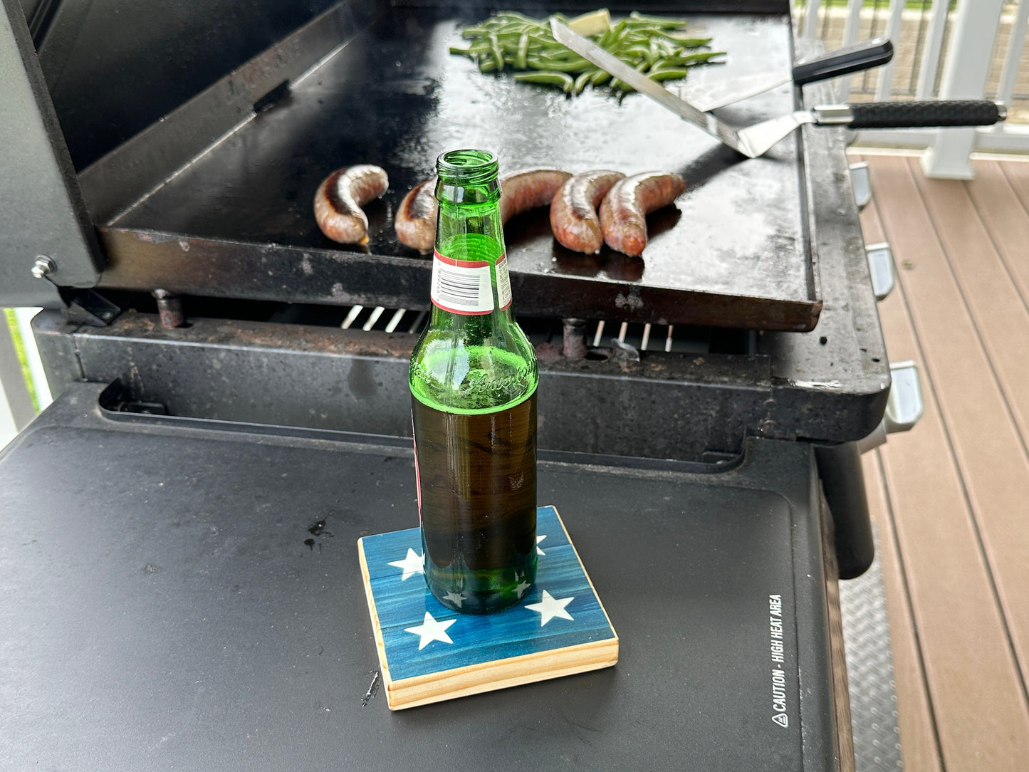 Rustic American Flag Coaster Set