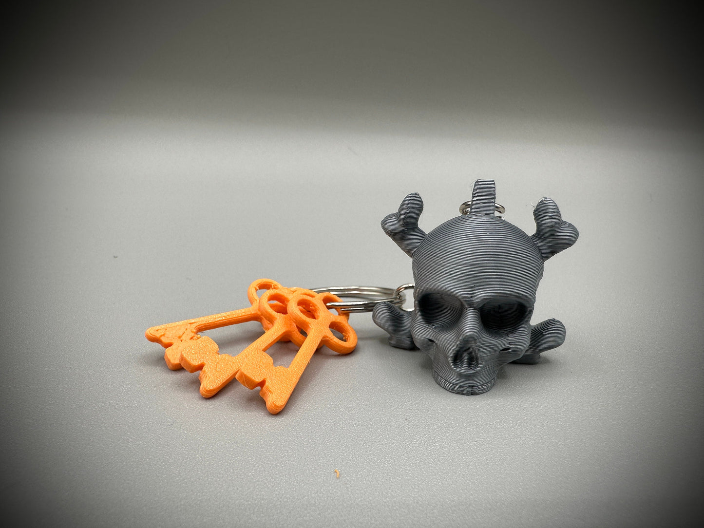 Spooky Skull and Crossbones Keychain for Halloween