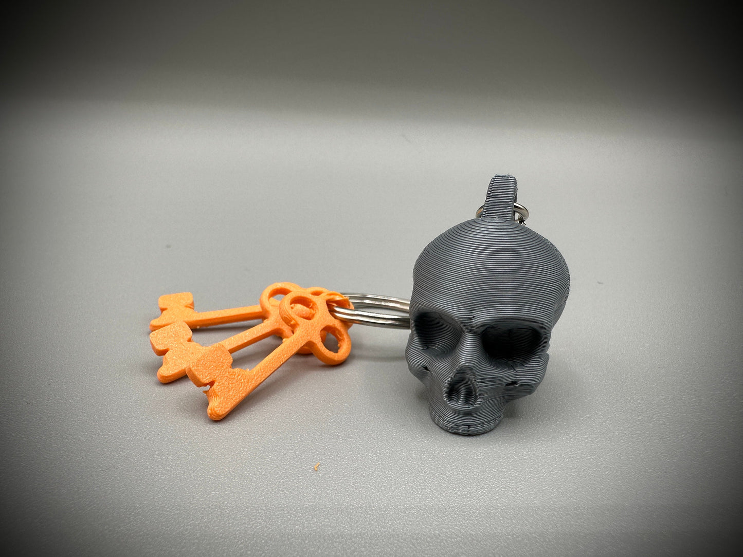 Spooky Skull and Crossbones Keychain for Halloween