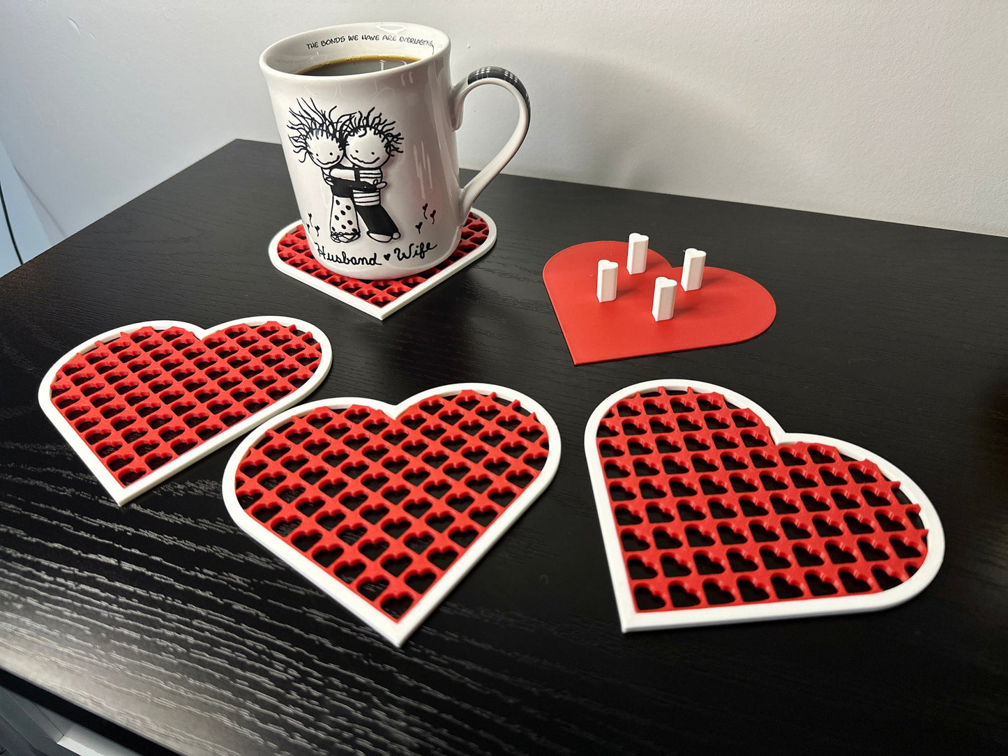 Heart Shaped Coaster Set