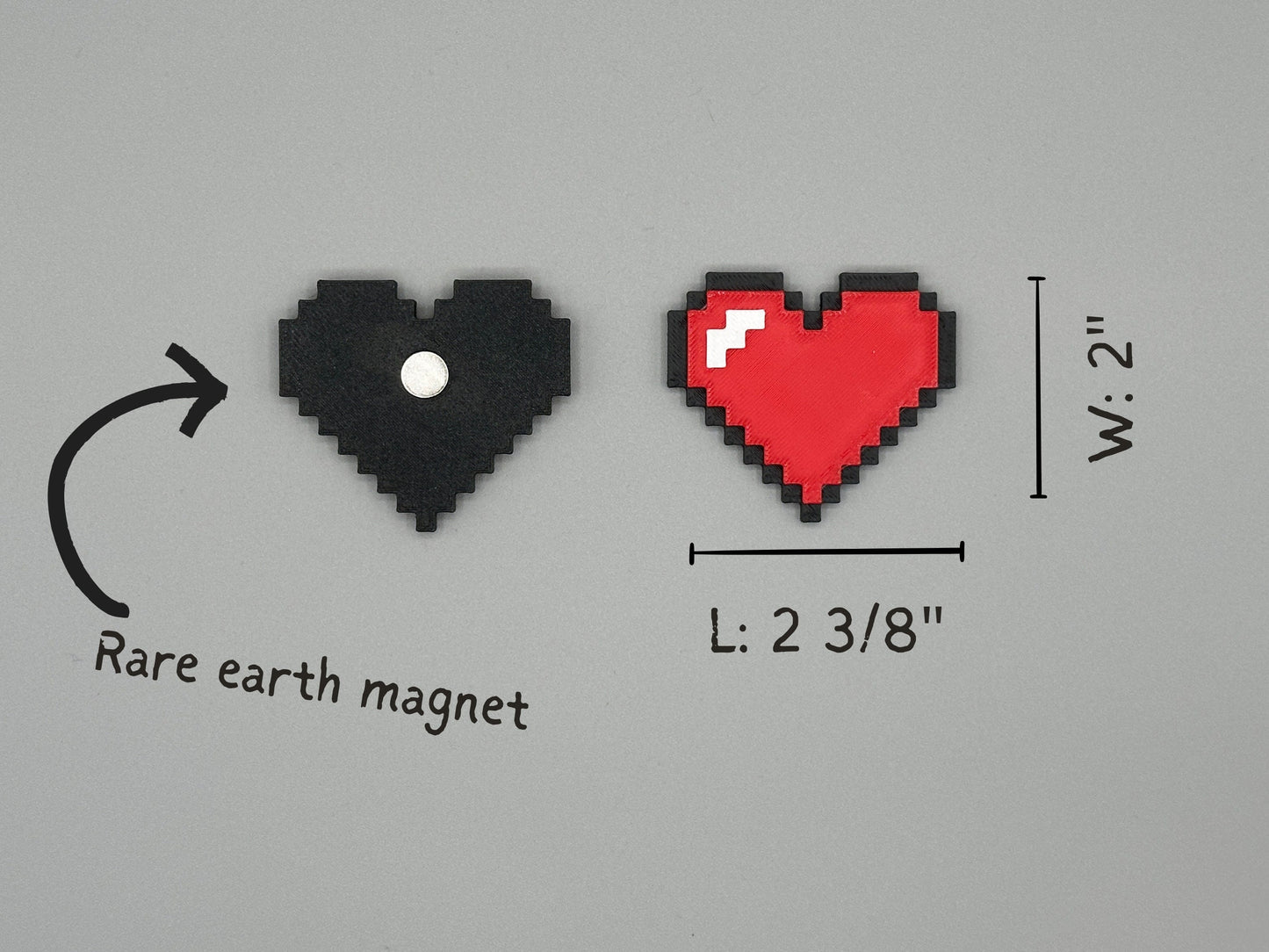 Retro Pixel Heart Magnet