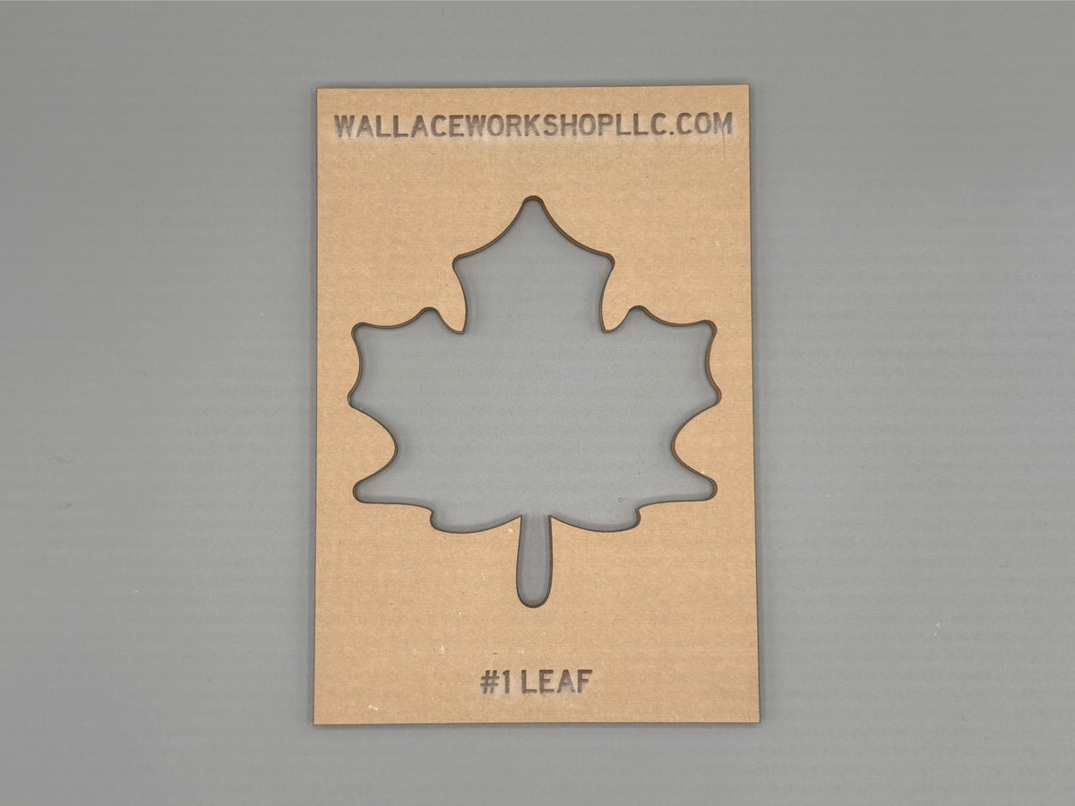 Fall Leaf router template with protective masking