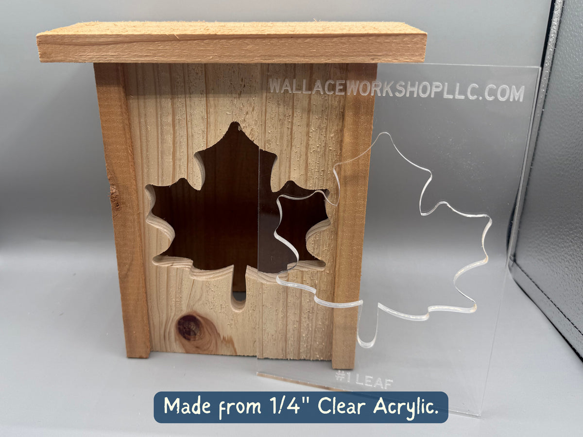 Clear acrylic Leaf template demonstration