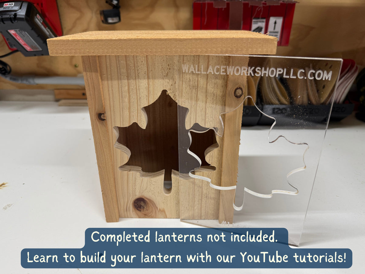Seasonal wooden lantern example and tutorial reference