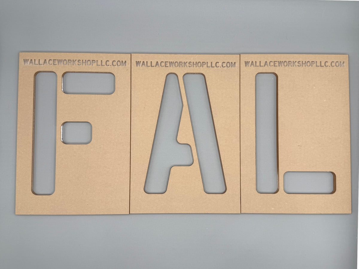 F A L router templates included in FALL Letter Combo