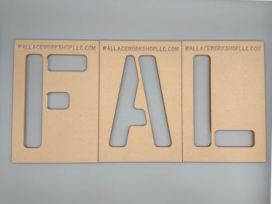 F A L router templates included in FALL Letter Combo
