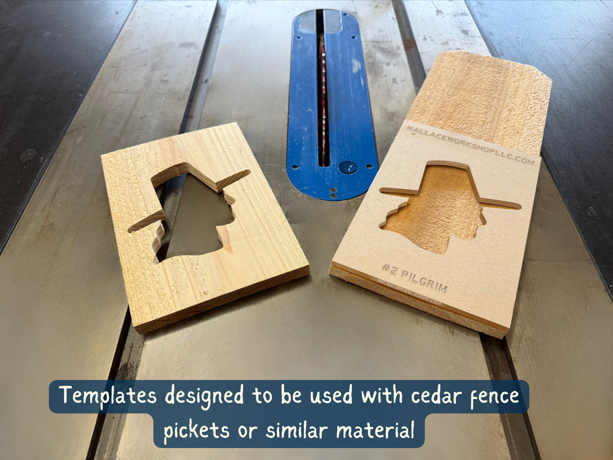 Pilgrim router template on cedar fence picket wood